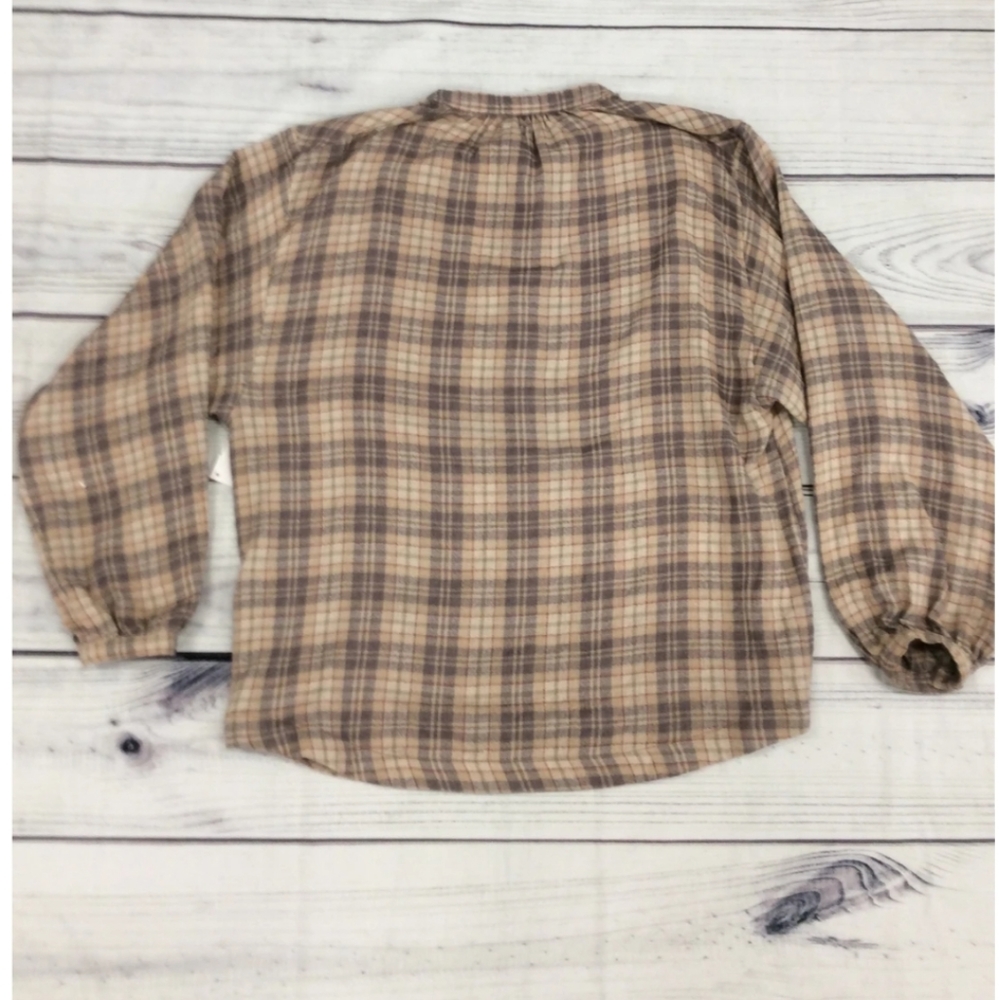 FREE PEOPLE Northern Bound Button Down Blouse EUC sz S - Picture 6 of 11